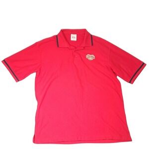 Washington Nationals Shirt Mens Large Red MLB Baseball True Fan Polo Collared